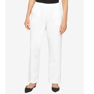 NWT Alfred DUNNER White Pants Size 16 Short